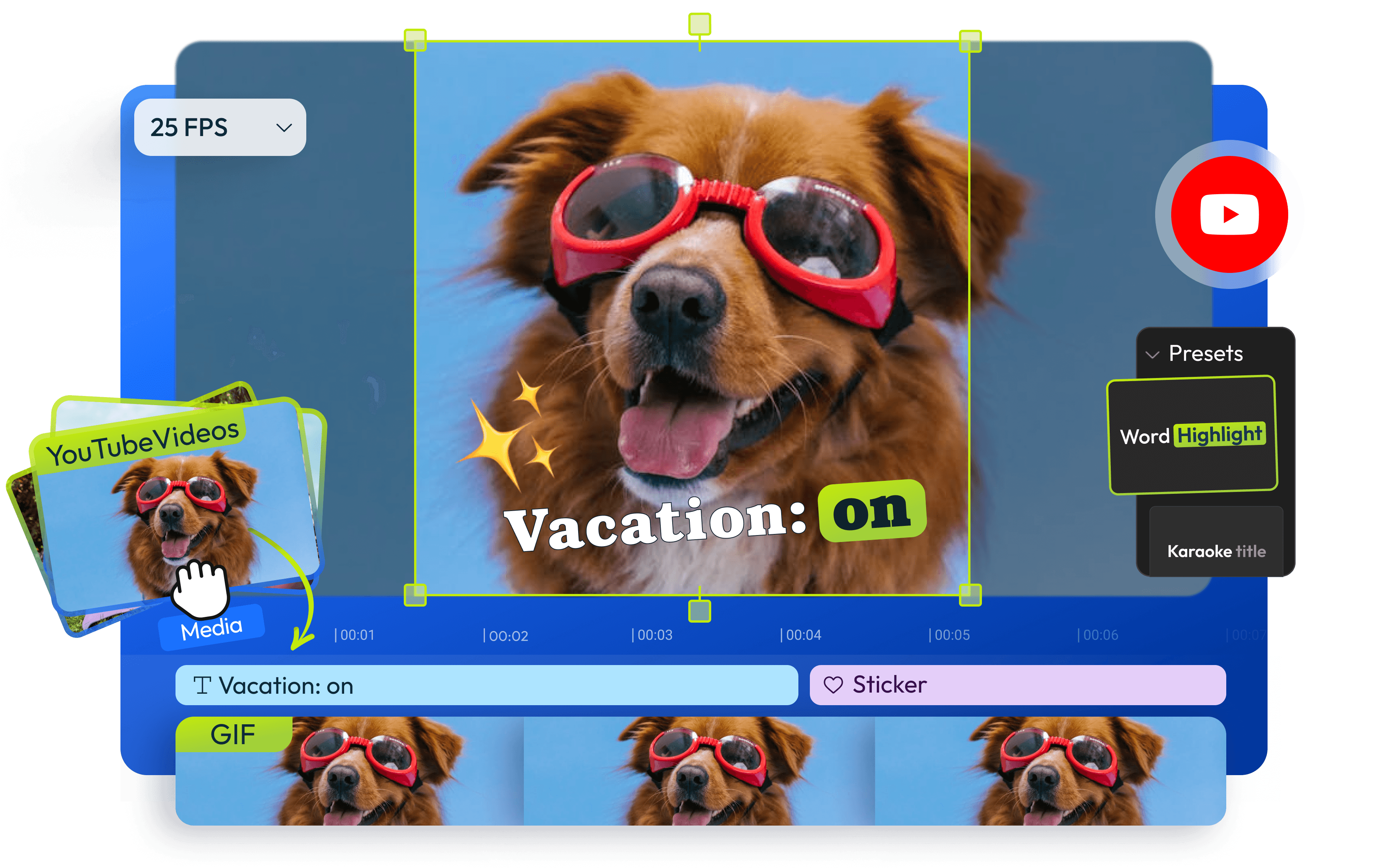 Crea GIFs de YouTube online y compártelos al instante