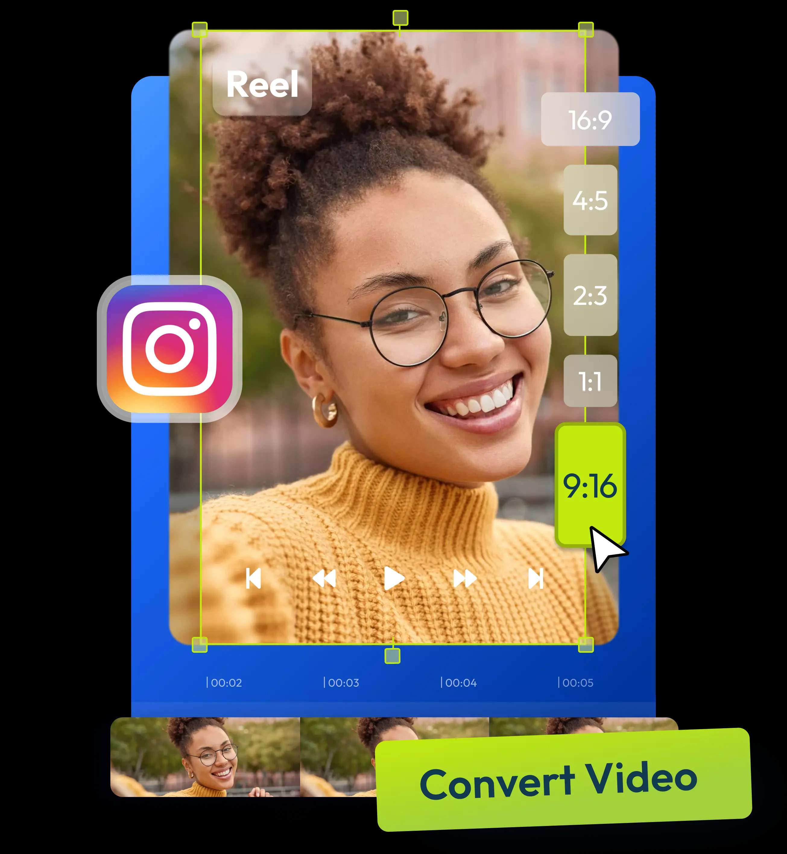 Conversor de Vídeo para Instagram para Reutilização Rápida de Conteúdo
