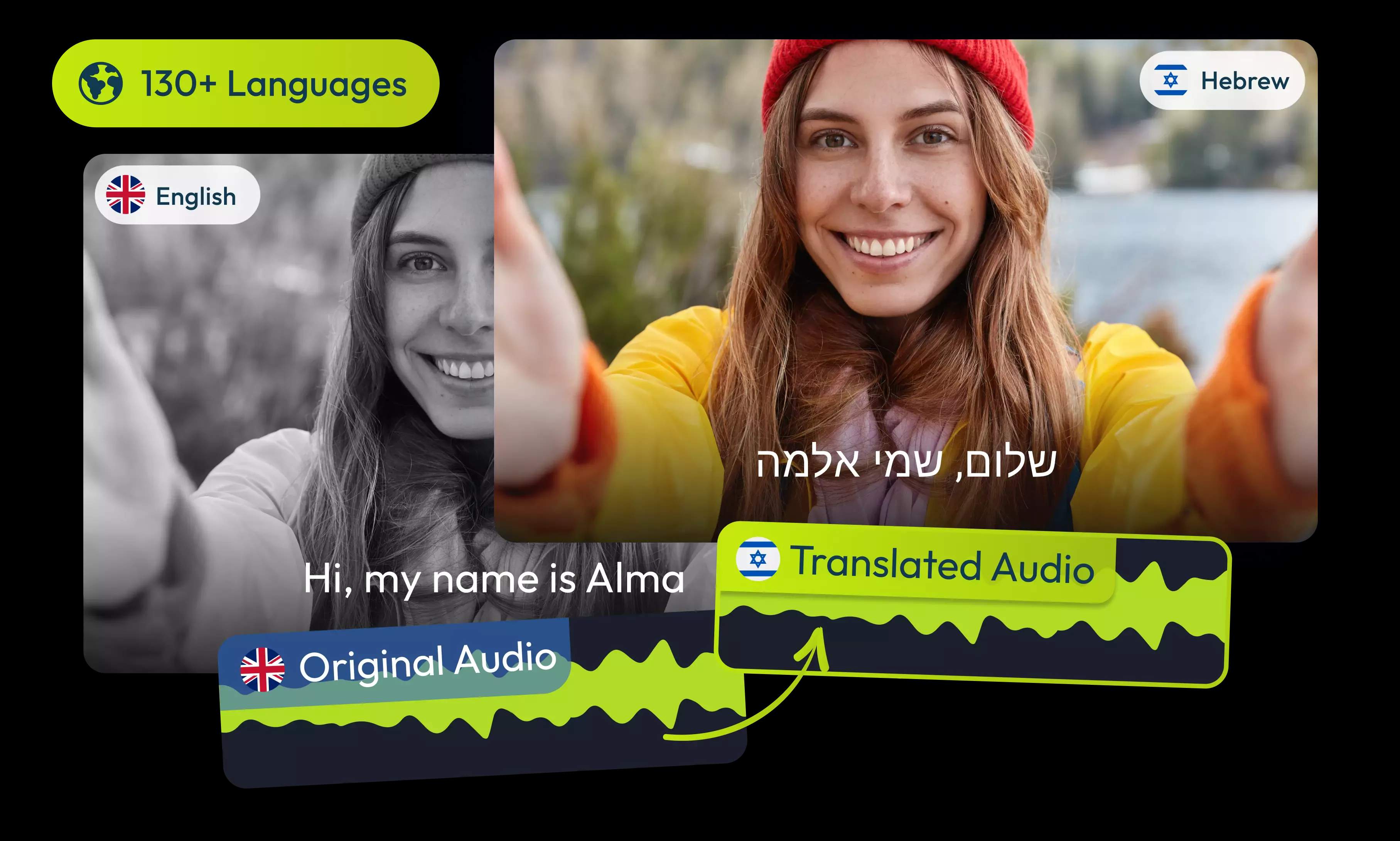 Translate English to Hebrew Audio