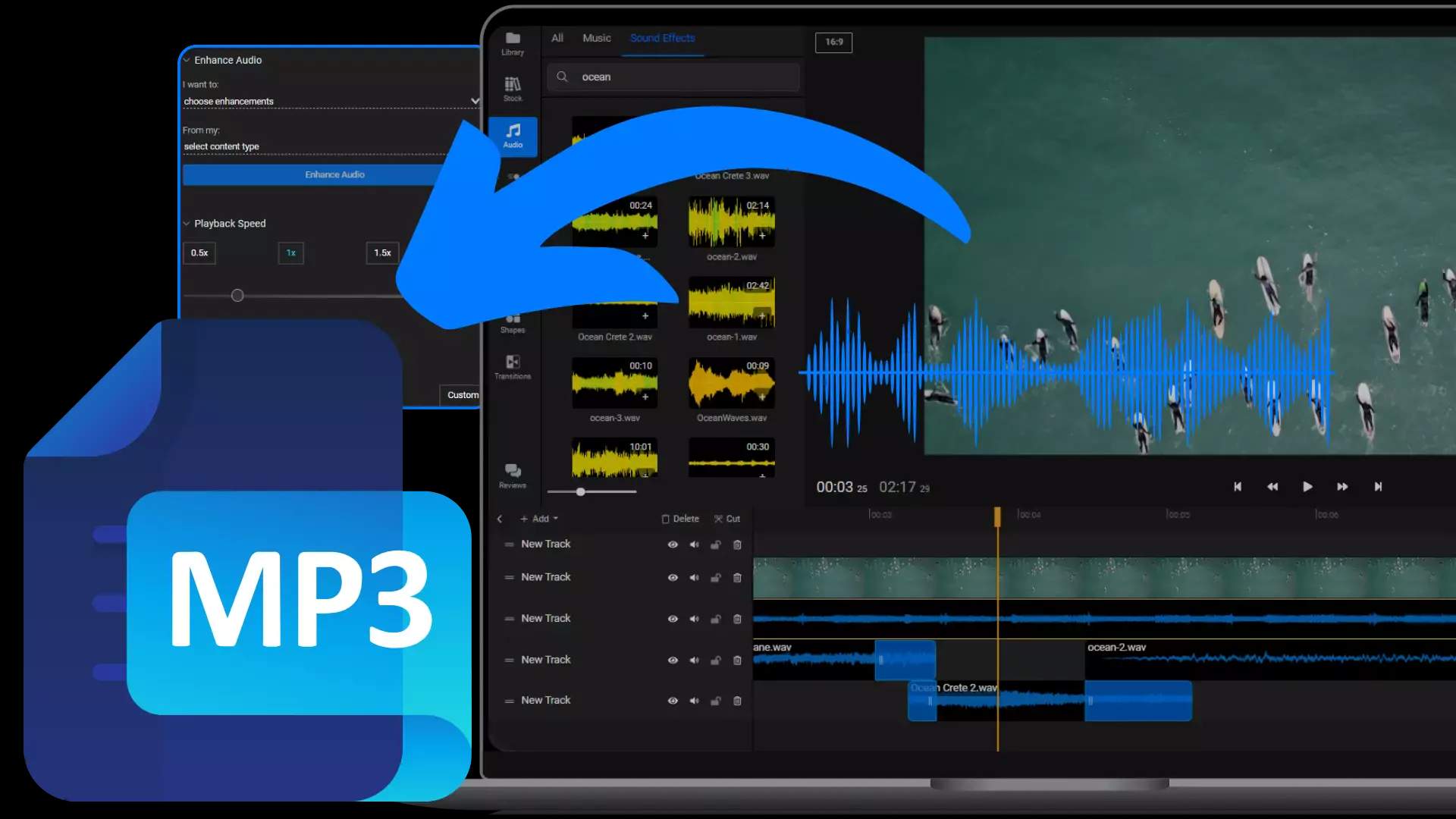 Convierte cualquier audio a MP3 rápido