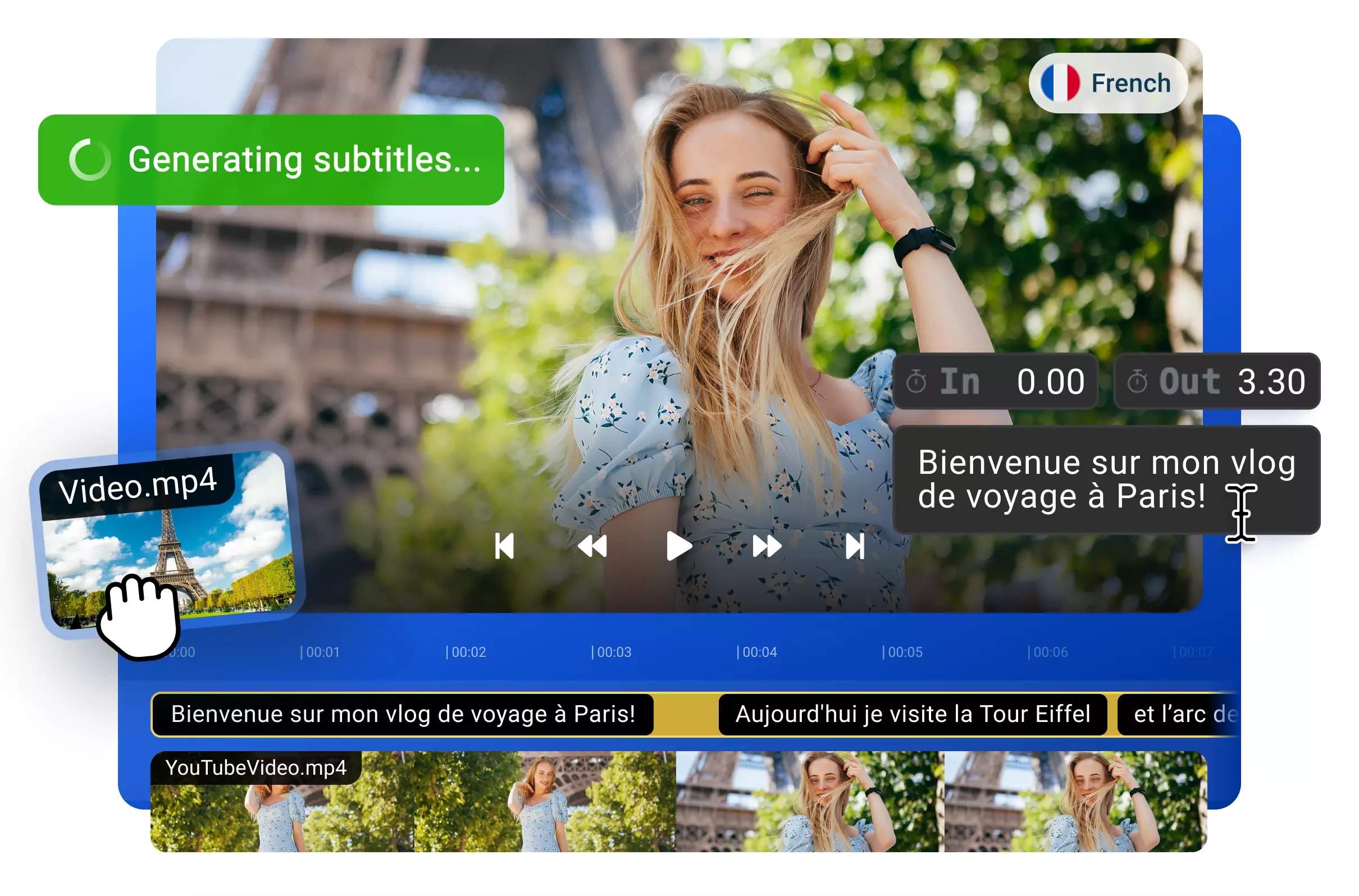 Transcribe discurso en francés a texto