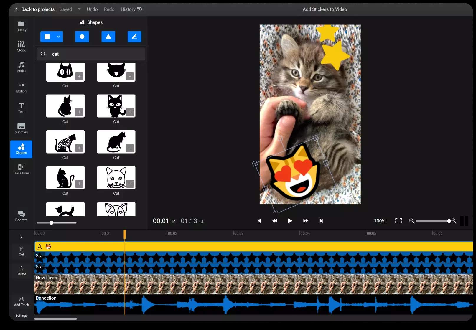 Sticker online zu Video hinzufügen