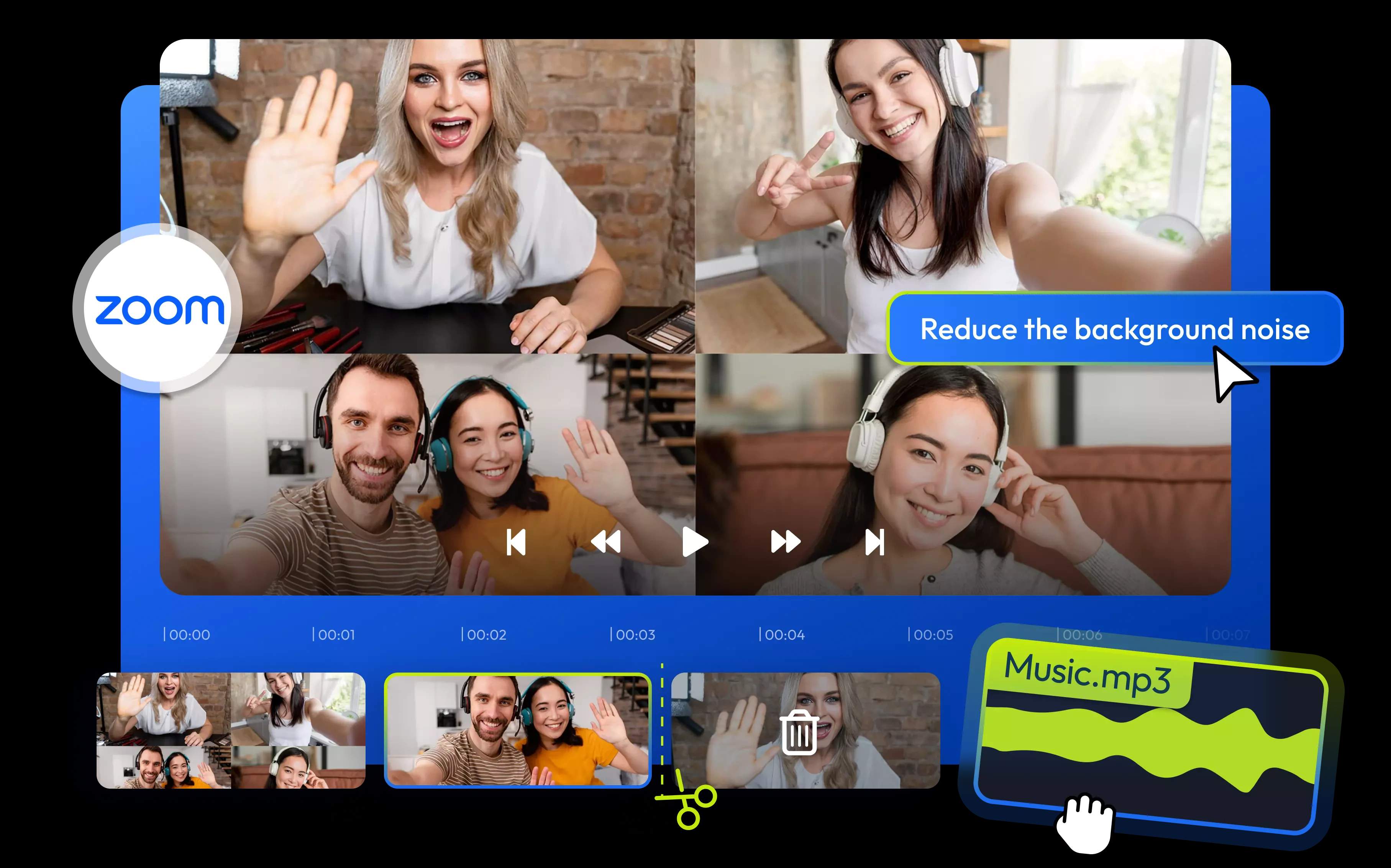 Edit Zoom Recording FIles with Advanced AI Tools