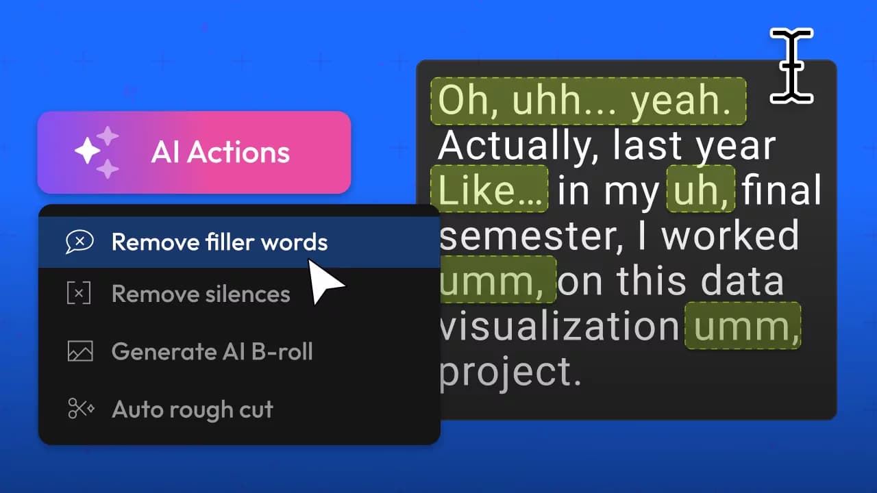 AI Text Editor - Edit by Transcript. Clip in Minutes