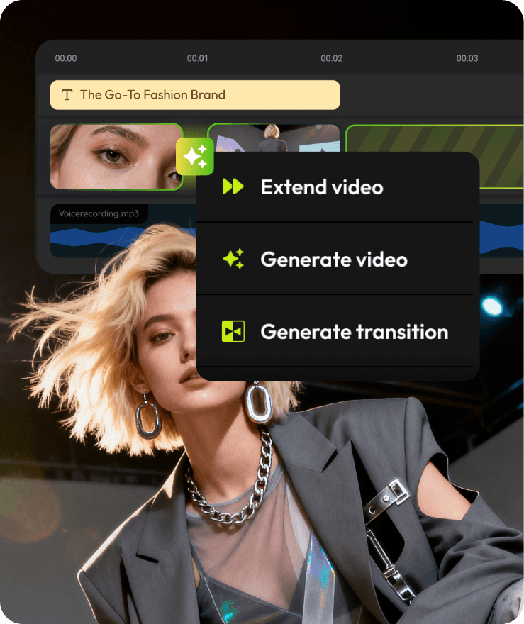 Génération IA directement dans la timeline