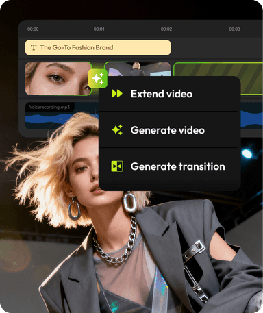 AI generation inside the timeline