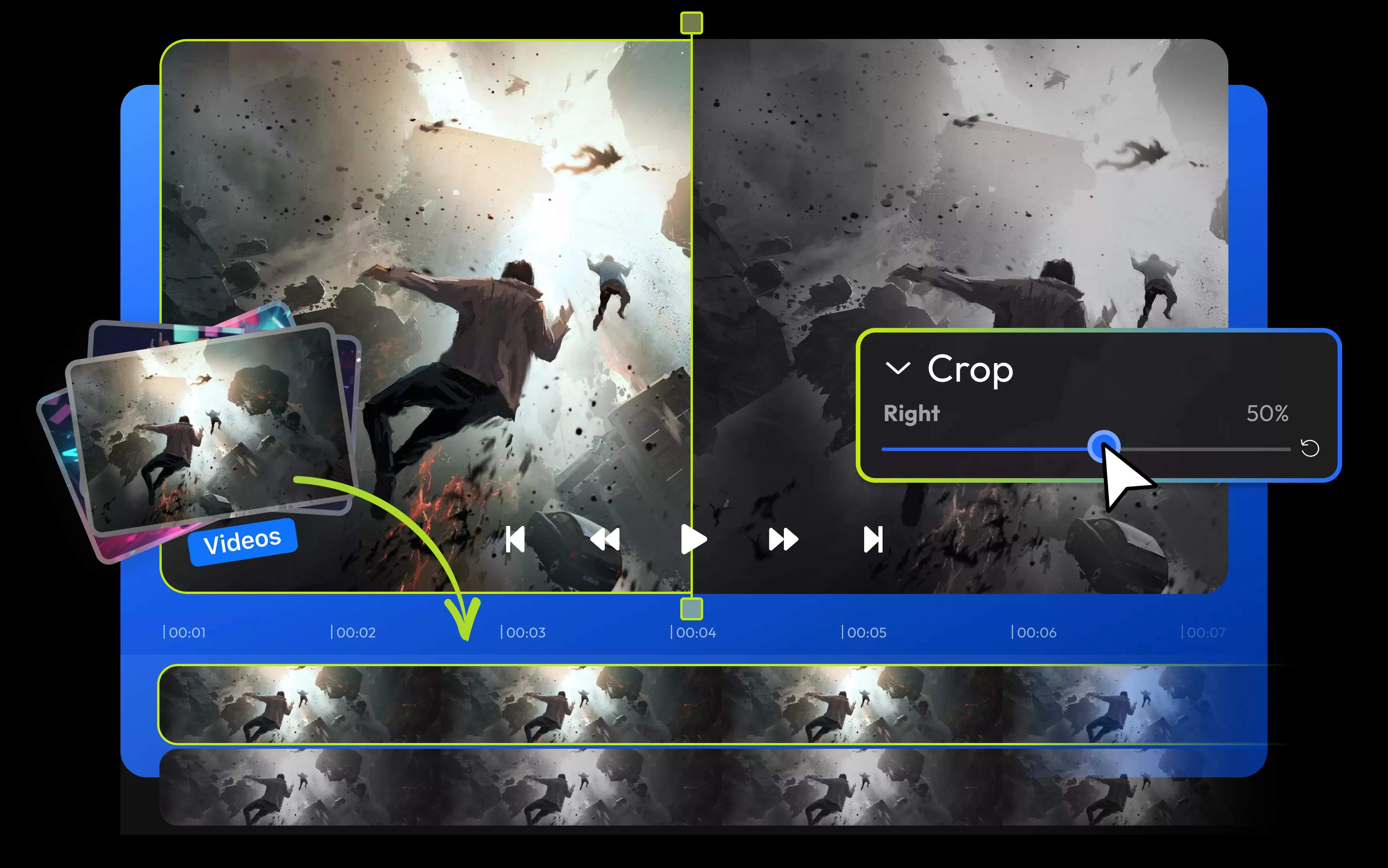 Split Screen Video Maker for Side By Side Clips