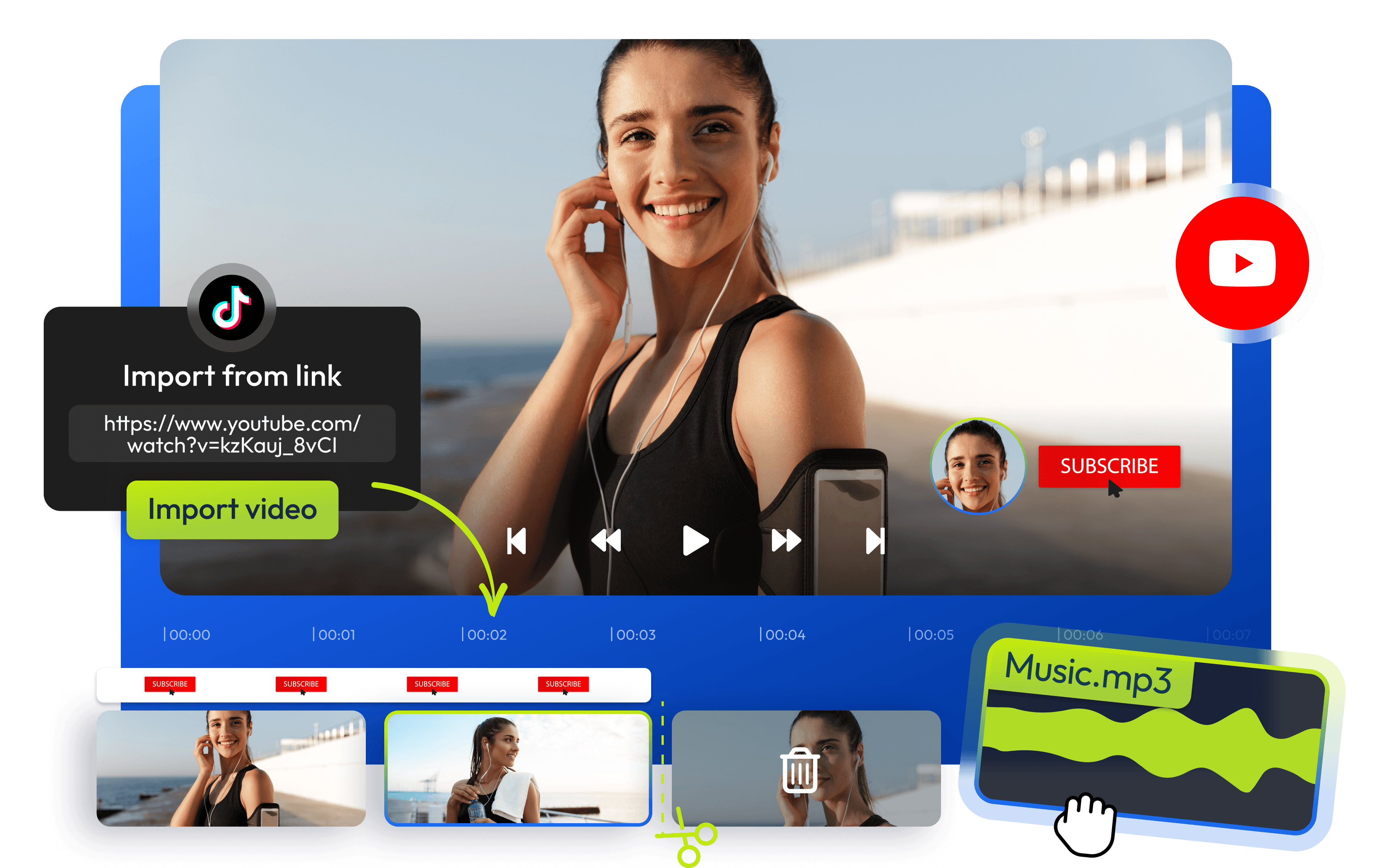 Montage vidéo YouTube avec Flixier pour créer et publier en quelques minutes