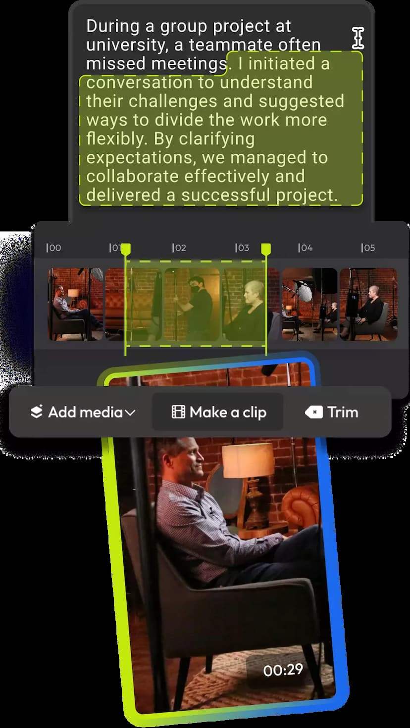 Edit videos like a doc - Mobile