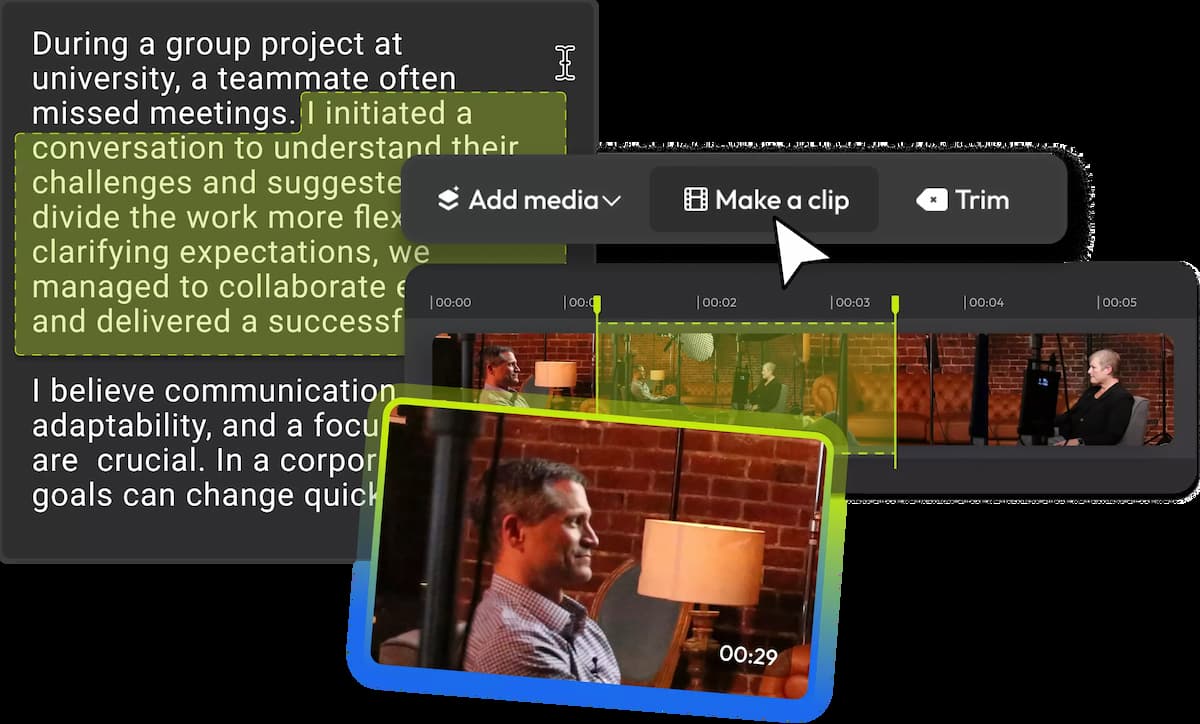 Edit videos like a doc - Desktop