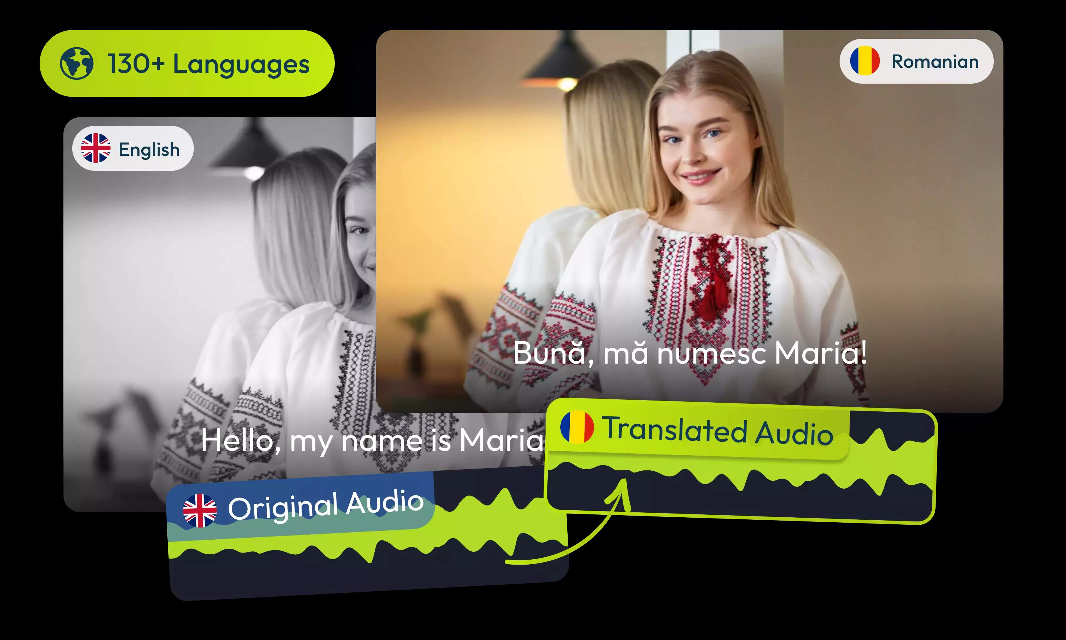 Translate English to Romanian Audio