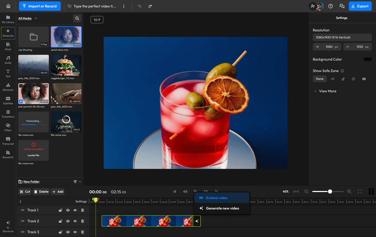 AI inside the timeline