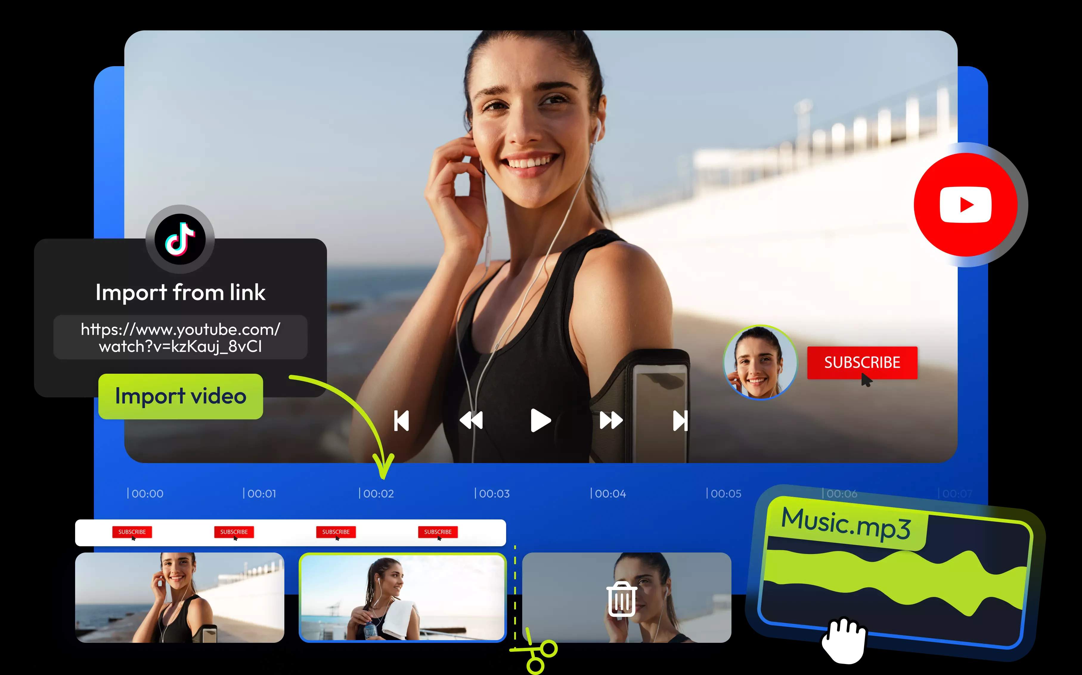 YouTube Video Editor with Advanced AI Tools for Your Channel